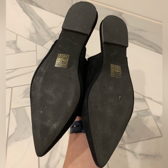 Jeffrey Campbell Black Suede Triple Knotted Mule Size 8 - Picture 6 of 7